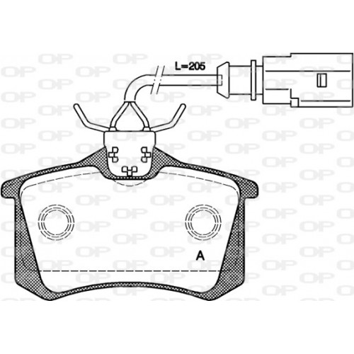 BRAKE PADS OPEN PARTS 1PCS 