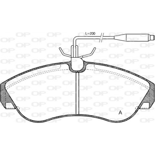 BRAKE PADS OPEN PARTS 1PCS 