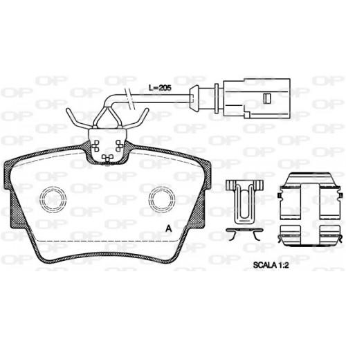 BRAKE PADS OPEN PARTS 1PCS *ESAURIM 