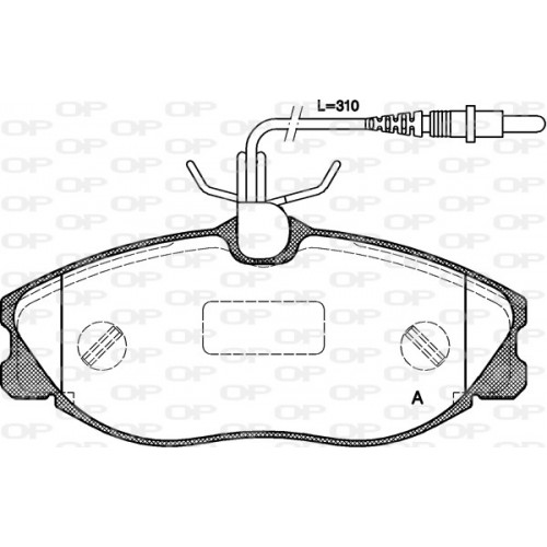 BRAKE PADS OPEN PARTS 1PCS 