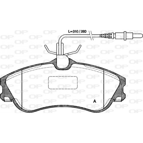 BRAKE PADS OPEN PARTS 1PCS 