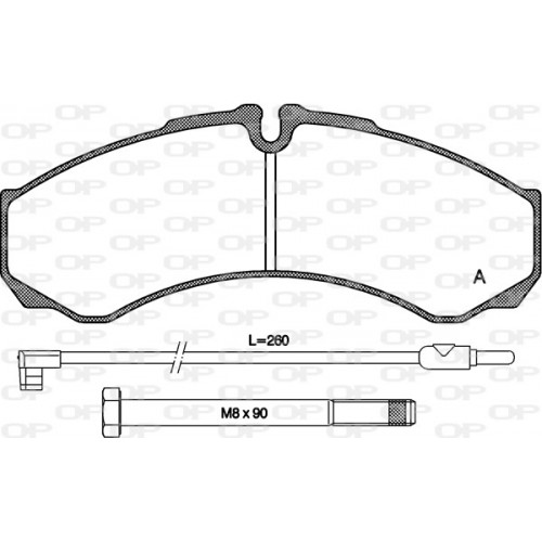 BRAKE PADS OPEN PARTS 1PCS 