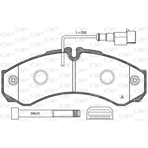 BRAKE PADS OPEN PARTS 1PCS 