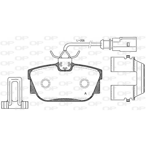 BRAKE PADS OPEN PARTS 1PCS 