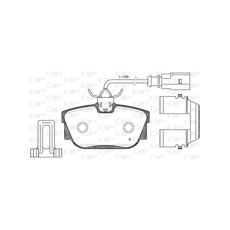 BRAKE PADS OPEN PARTS 1PCS 