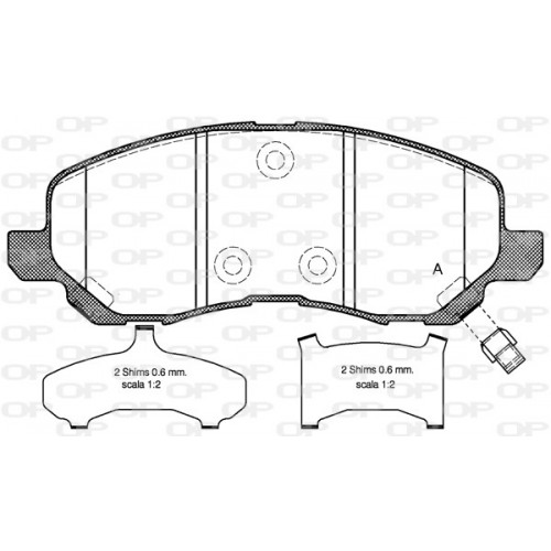 BRAKE PADS OPEN PARTS 1PCS 