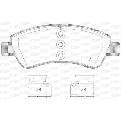 BRAKE PADS OPEN PARTS 1PCS 