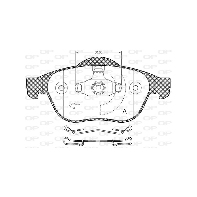 BRAKE PADS OPEN PARTS 1PCS 