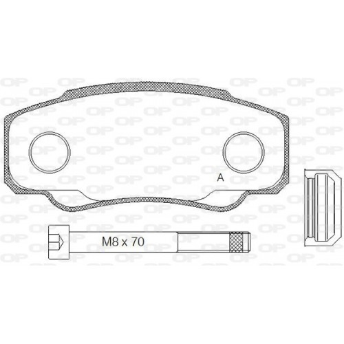 BRAKE PADS OPEN PARTS 1PCS 