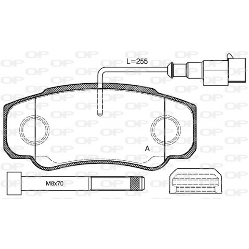 BRAKE PADS OPEN PARTS 1PCS 