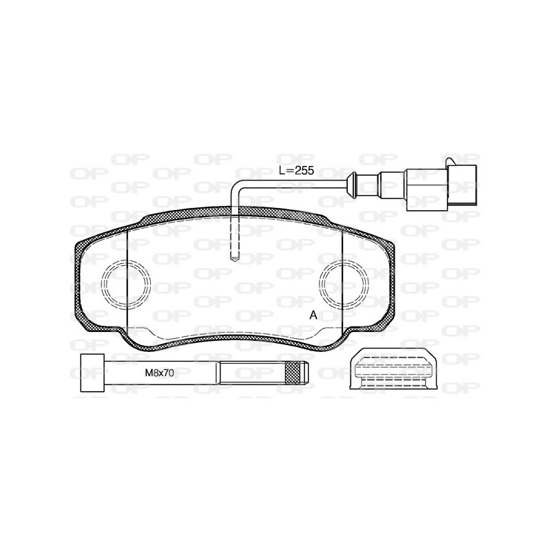 BRAKE PADS OPEN PARTS 1PCS 