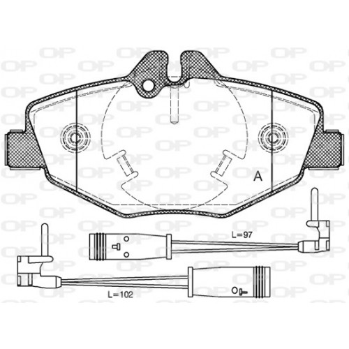 BRAKE PADS OPEN PARTS 1PCS 