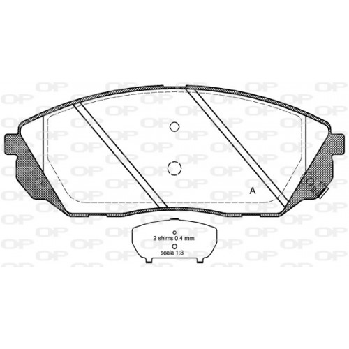 BRAKE PADS OPEN PARTS 1PCS ... 