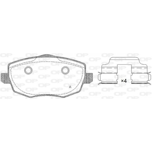 BRAKE PADS OPEN PARTS 1PCS 