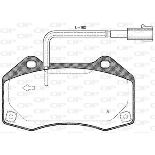 BRAKE PADS OPEN PARTS 1PCS 