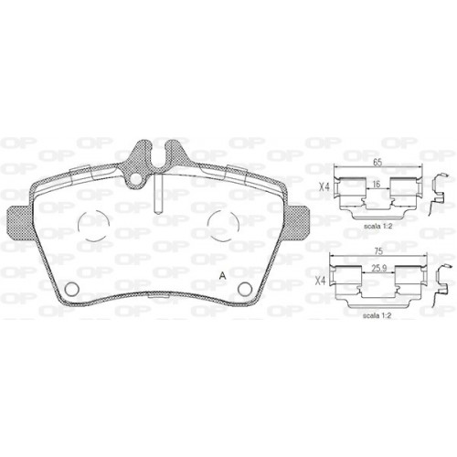 BRAKE PADS OPEN PARTS 1PCS 