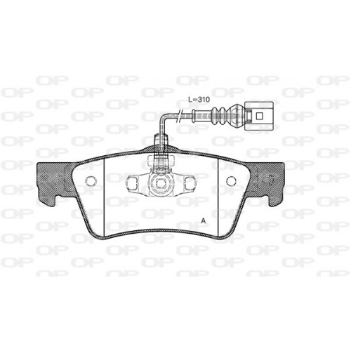 BRAKE PADS OPEN PARTS 1PCS 