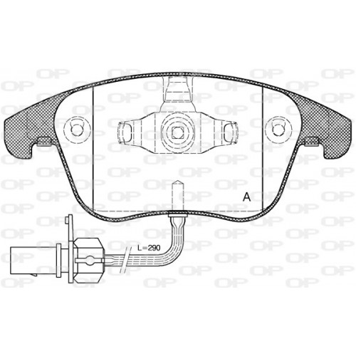 BRAKE PADS OPEN PARTS 1PCS 