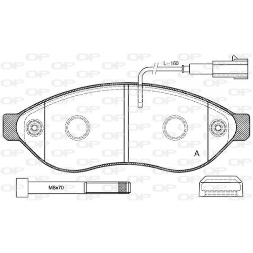 BRAKE PADS OPEN PARTS 1PCS 