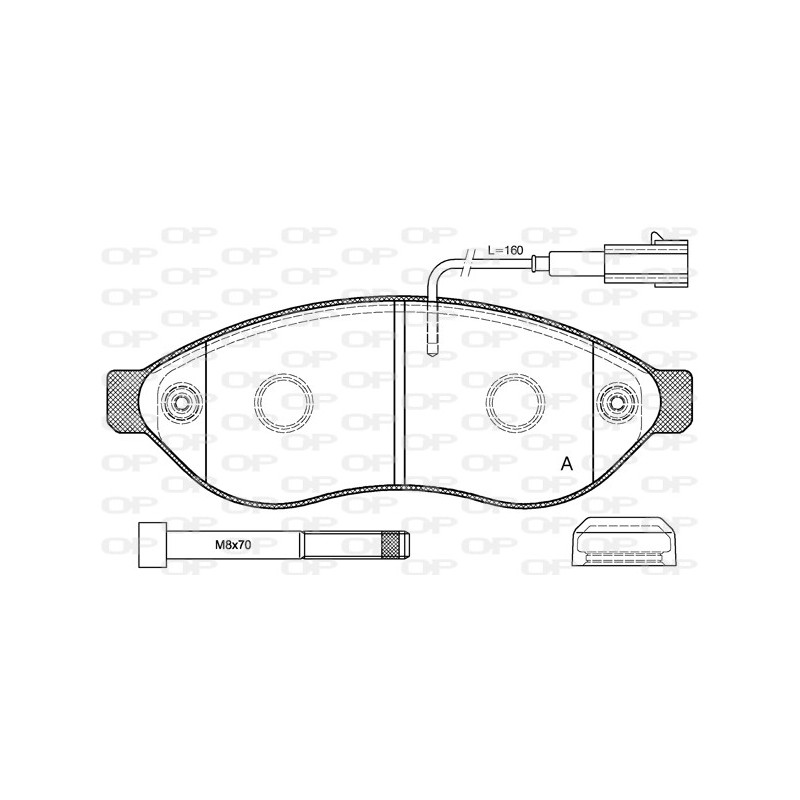 BRAKE PADS OPEN PARTS 1PCS 