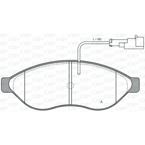 BRAKE PADS OPEN PARTS 1PCS 