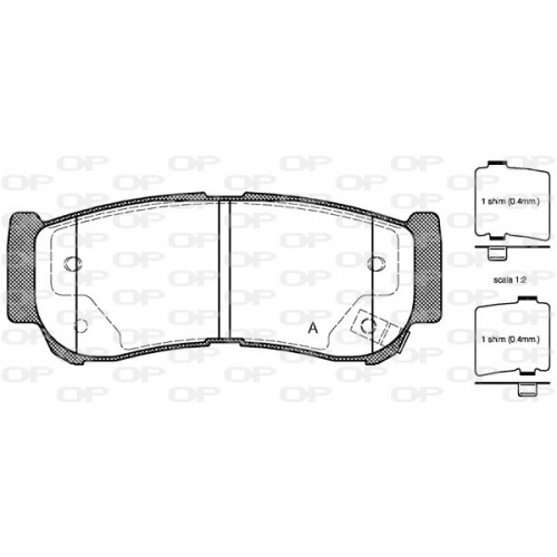 BRAKE PADS OPEN PARTS 1PCS 