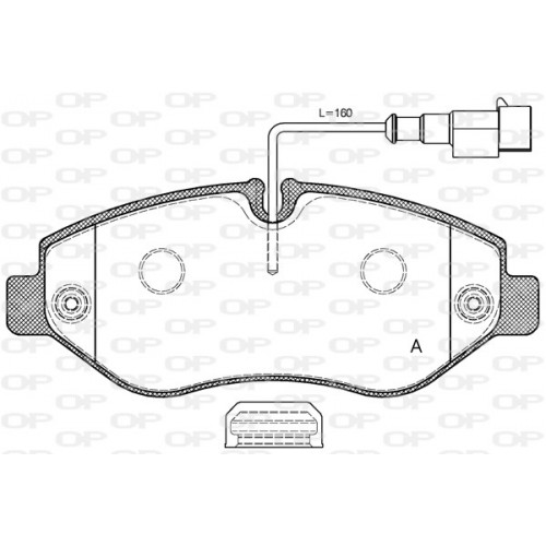 BRAKE PADS OPEN PARTS 1PCS 