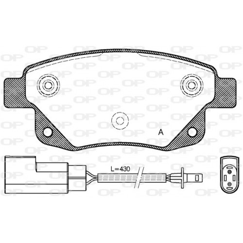 BRAKE PADS OPEN PARTS 1PCS 