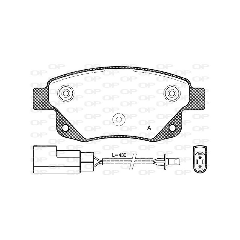 BRAKE PADS OPEN PARTS 1PCS 