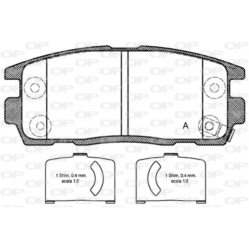 BRAKE PADS OPEN PARTS 1PCS 