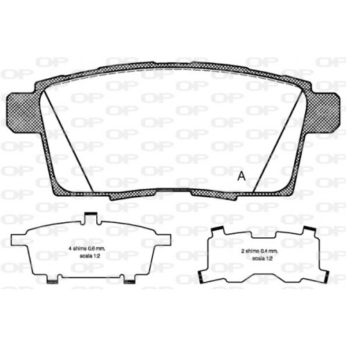 BRAKE PADS OPEN PARTS 1PCS *ESAURIM 