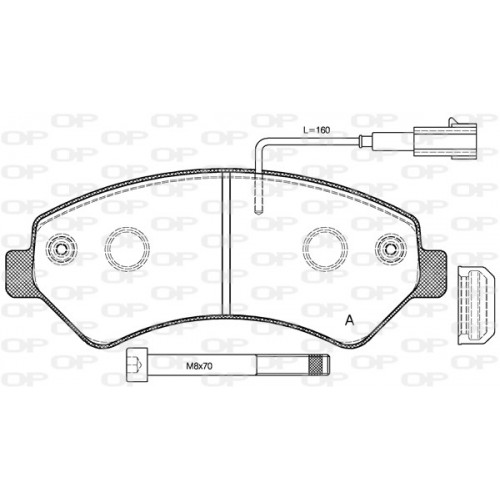 BRAKE PADS OPEN PARTS 1PCS 