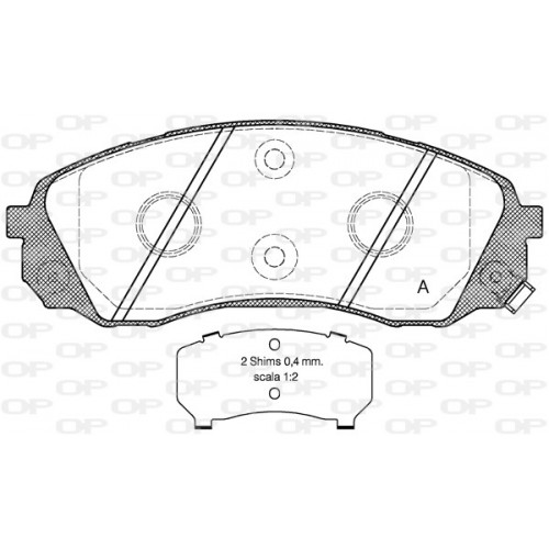 BRAKE PADS OPEN PARTS 1PCS 