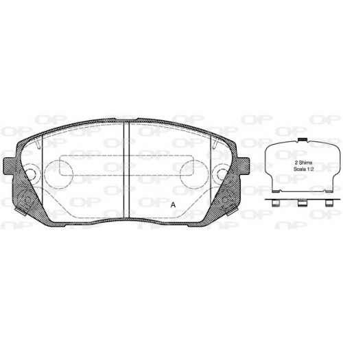 BRAKE PADS OPEN PARTS 1PCS 