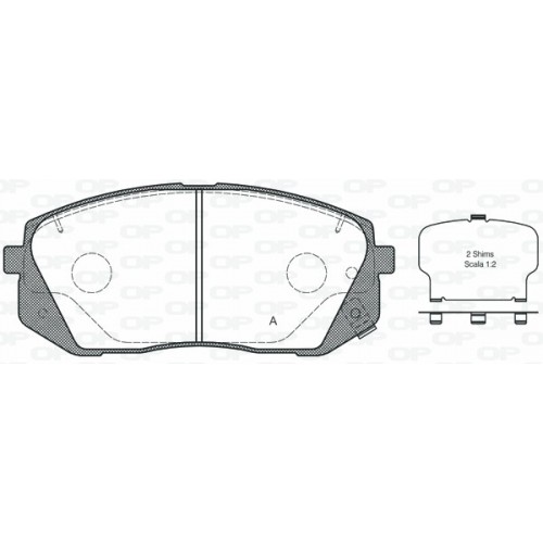 BRAKE PADS OPEN PARTS 1PCS 