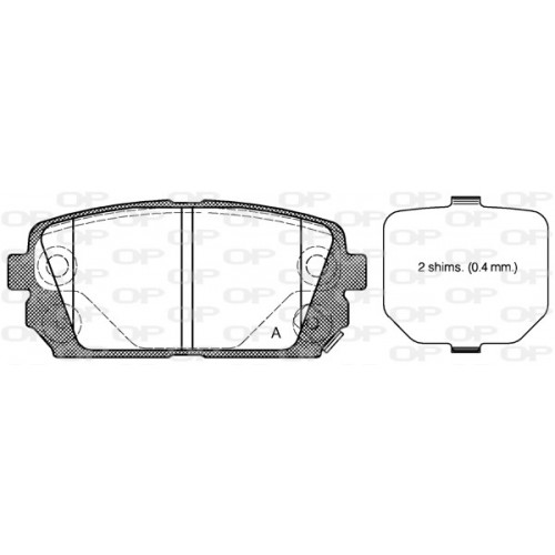 BRAKE PADS OPEN PARTS 1PCS 