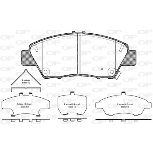 BRAKE PADS OPEN PARTS 1PCS 