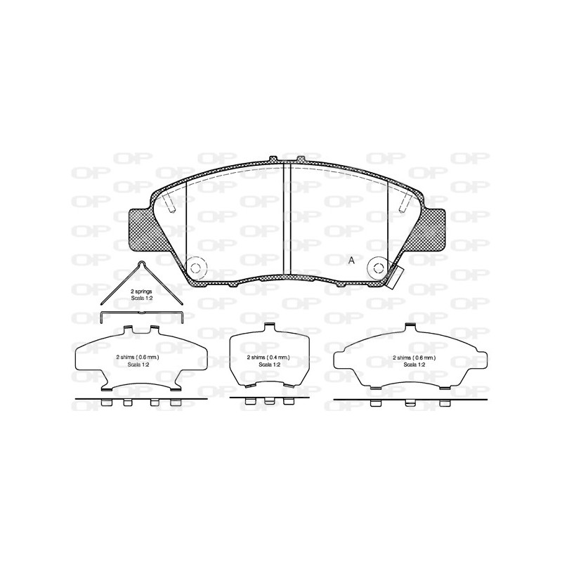 BRAKE PADS OPEN PARTS 1PCS 