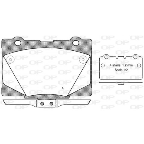 BRAKE PADS OPEN PARTS 1PCS 