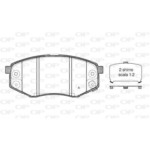 BRAKE PADS OPEN PARTS 1PCS 