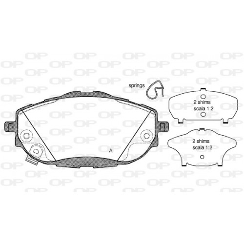 BRAKE PADS OPEN PARTS 1PCS 