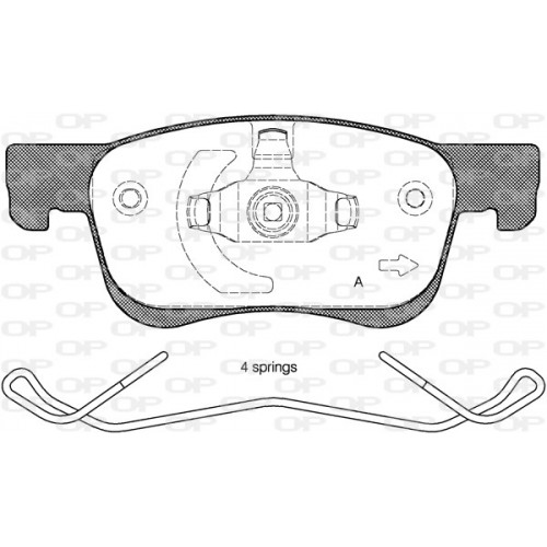 BRAKE PADS OPEN PARTS 1PCS 