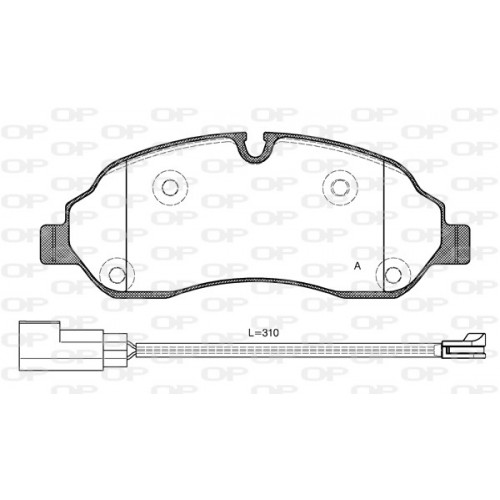 BRAKE PADS OPEN PARTS 1PCS 