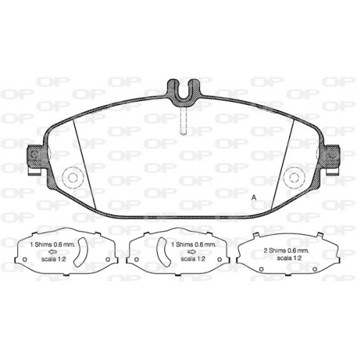 BRAKE PADS OPEN PARTS 1PCS 