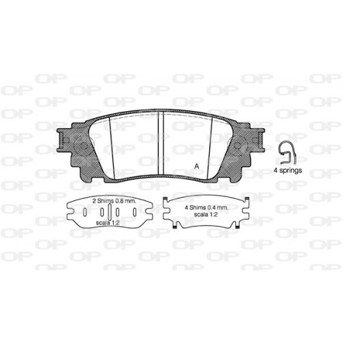 BRAKE PADS OPEN PARTS 1PCS 