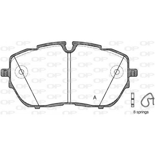 BRAKE PADS OPEN PARTS 1PCS 