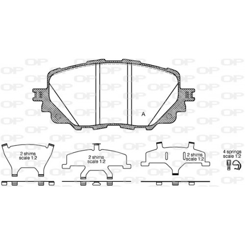 BRAKE PADS OPEN PARTS 1PCS 