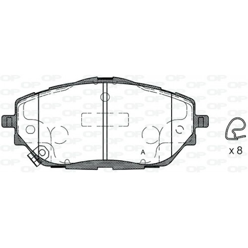 OP BRAKE PADS 1 PC 