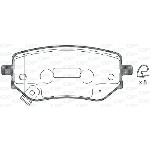 OP BRAKE PADS 1PC 