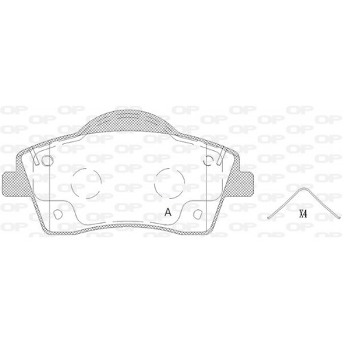 OP BRAKE PADS 1 PC 